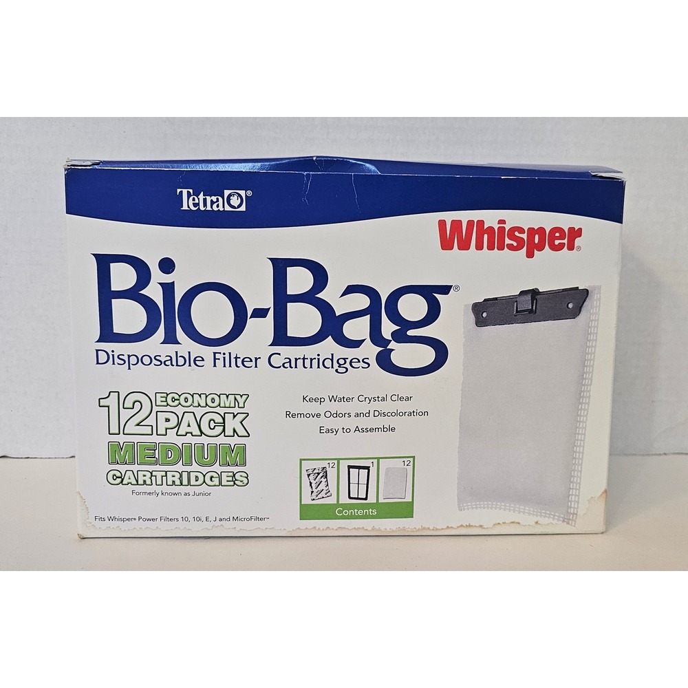 Tetra Whisper Bio-Bag Medium Disposable Filter Cartridges 11 Pack Open Box